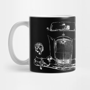 Wolseley 15/50 1950s British classic car monoblock white Mug